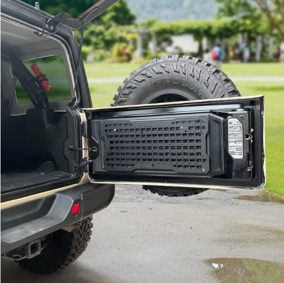 Tailgate Tactical Panel For Wrangler Tailgate Tool Kit Organizer Racks Compatible With Wrangler 2007-2022 JK JKU 2018-2022 JL JLU