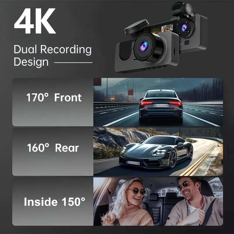 Parking Mode Christmas Gift Wireless Car DVR With Dual Lenses, Parking Monitoring, Shockproof Design