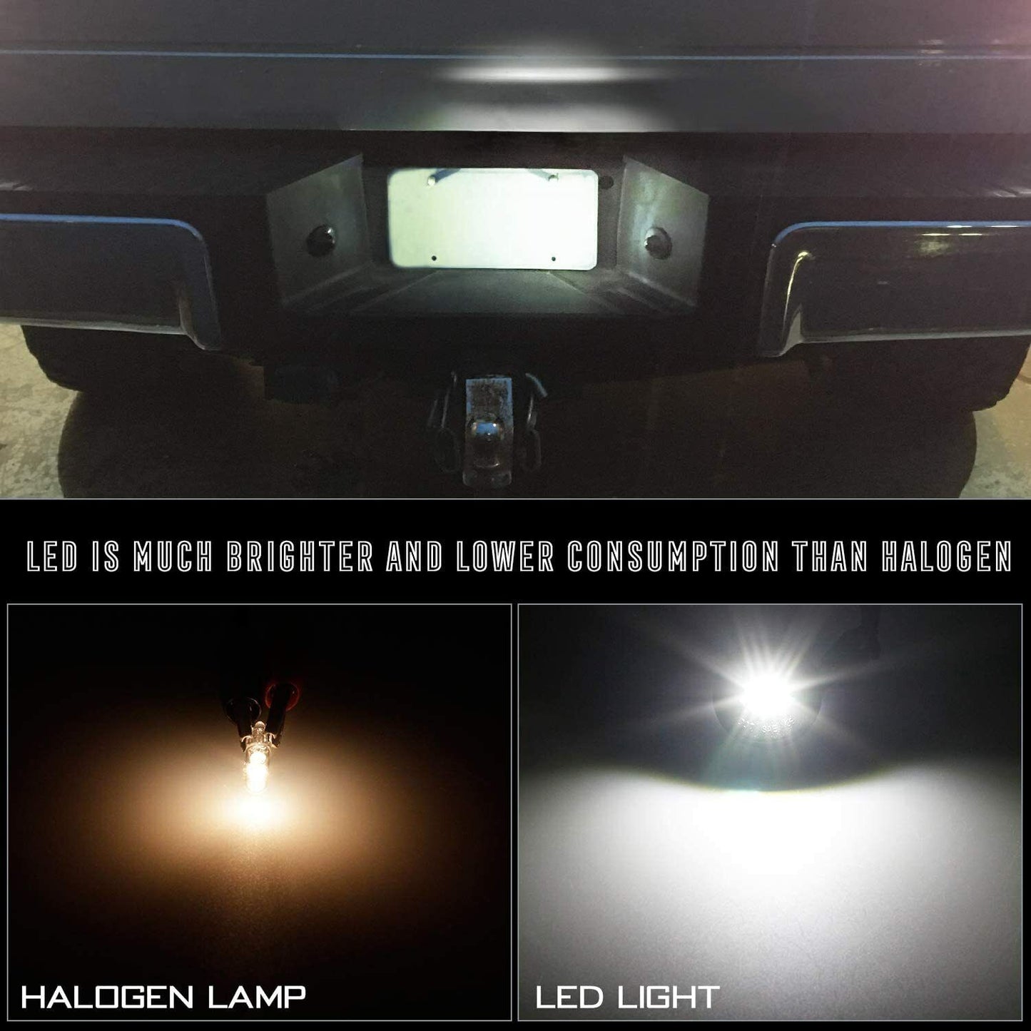 2x LED License Plate Light Tag Lamp Assembly Replacement For Ford F150 F250 F350