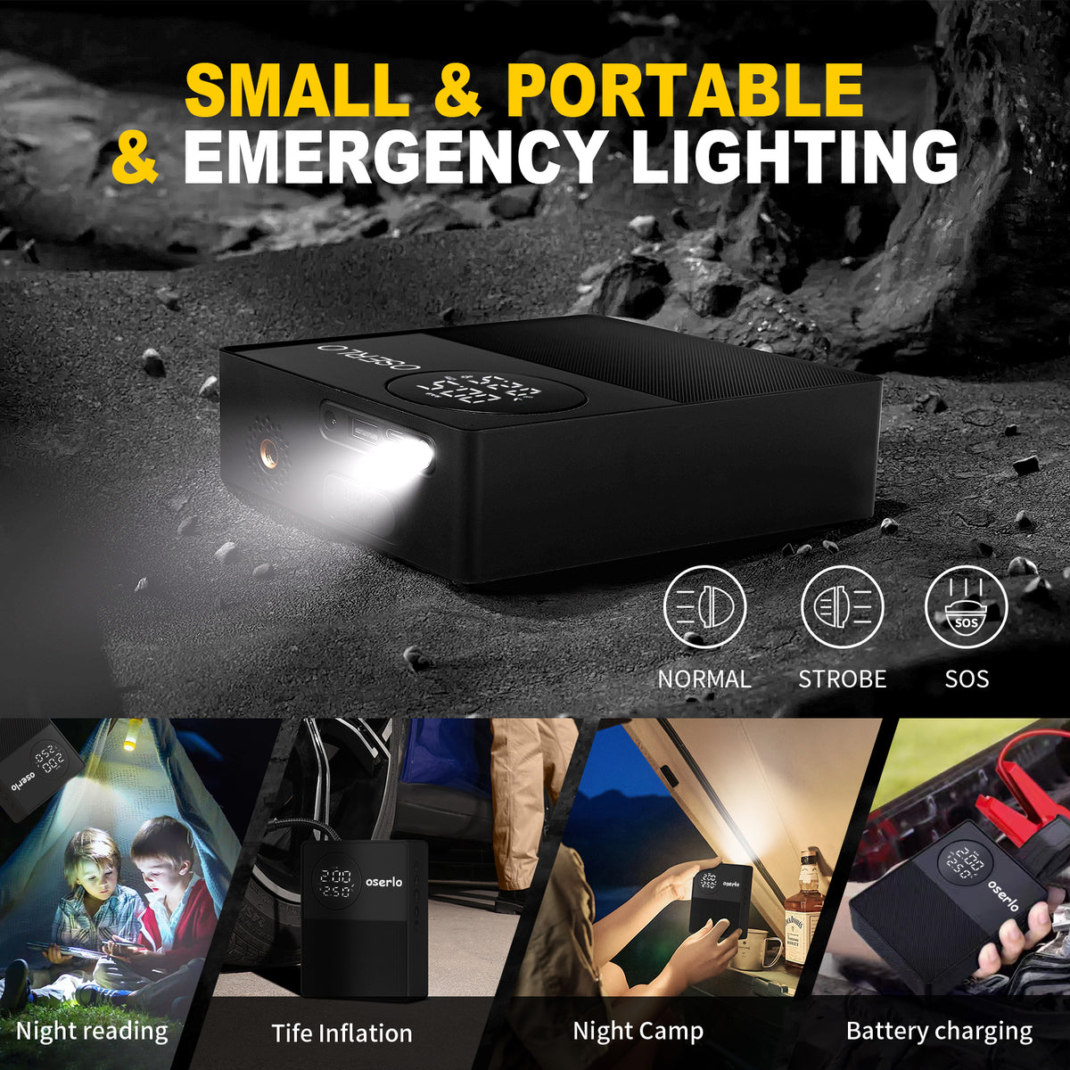 3-in-1 Car Jump Starter, Tyre Inflator and Emergency Light - image 6
