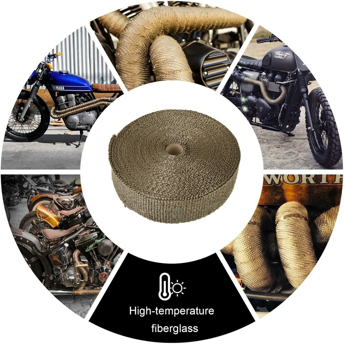 Exhaust Heat Wrap – 20m Titanium with 20 Stainless Ties - image 6