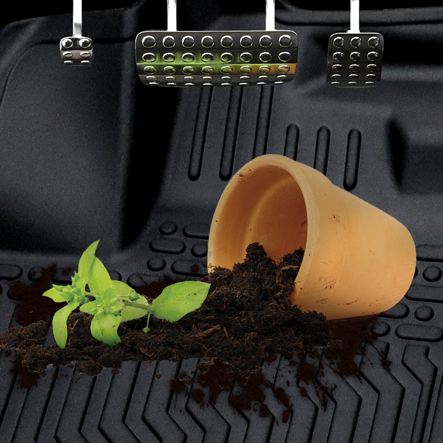 Car Floor Mats For 23-24 CRV Hybrid Black All-Weather TPE Rubber Car Mats
