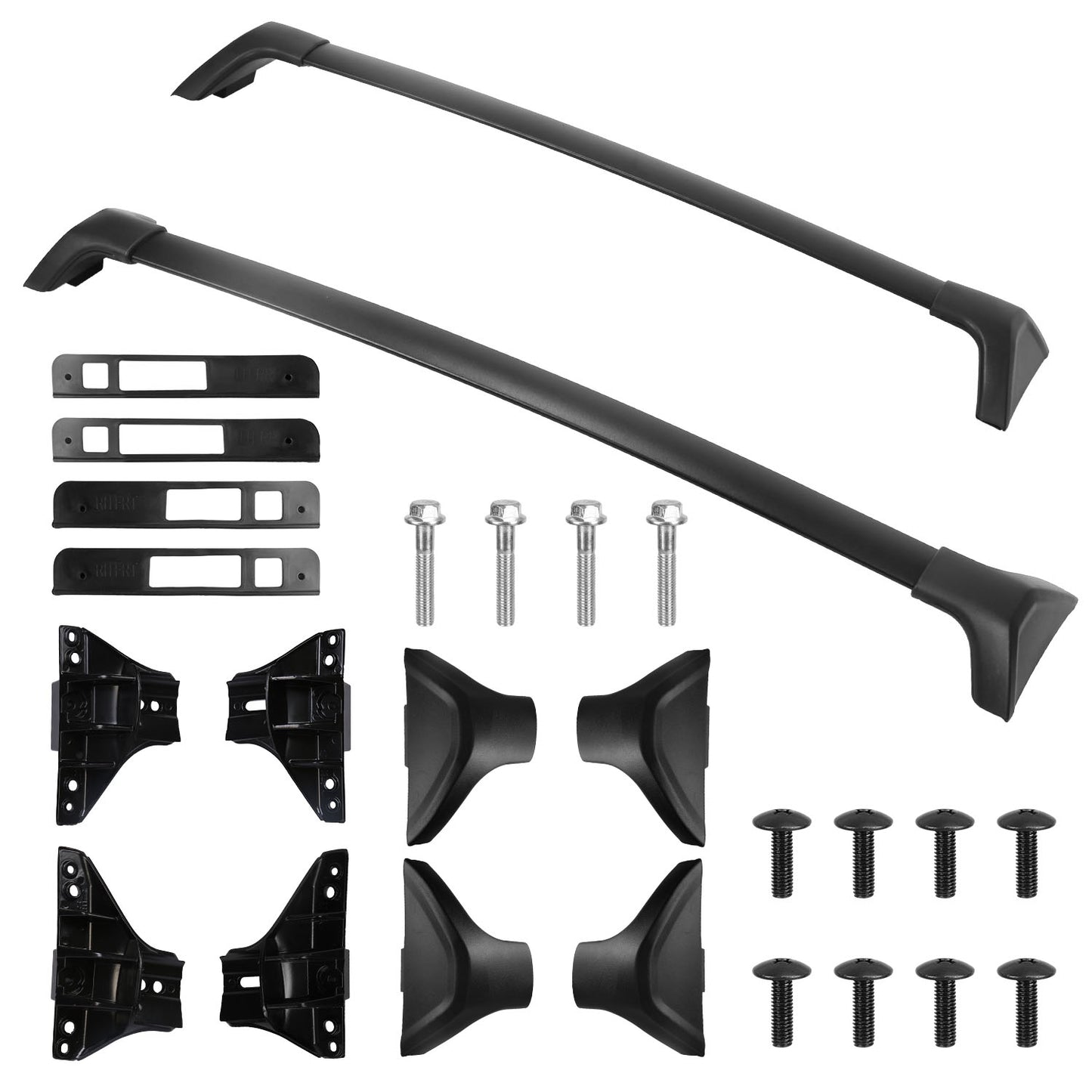 Car Roof Rack Cross Bars Aluminum Alloy Cargo Carrier Rooftop Crossbars Fit For RAV4 2019-2024 With Side Rails For Cargo Carrier Bag Kayak Bike Snowboard