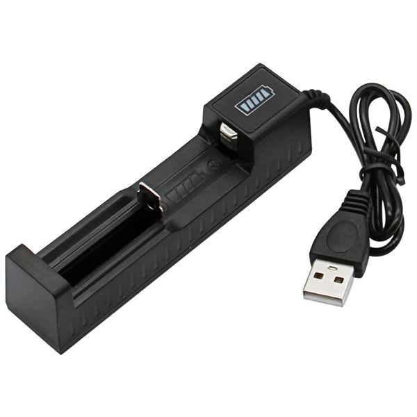 4 PCS 3000mAh 18650 Rechargeable Batteries + 2 PCS USB Charger Set For Flashlights Headlamp(Logistics Only For USPS.TK/TMEU Only For Self-pickup)