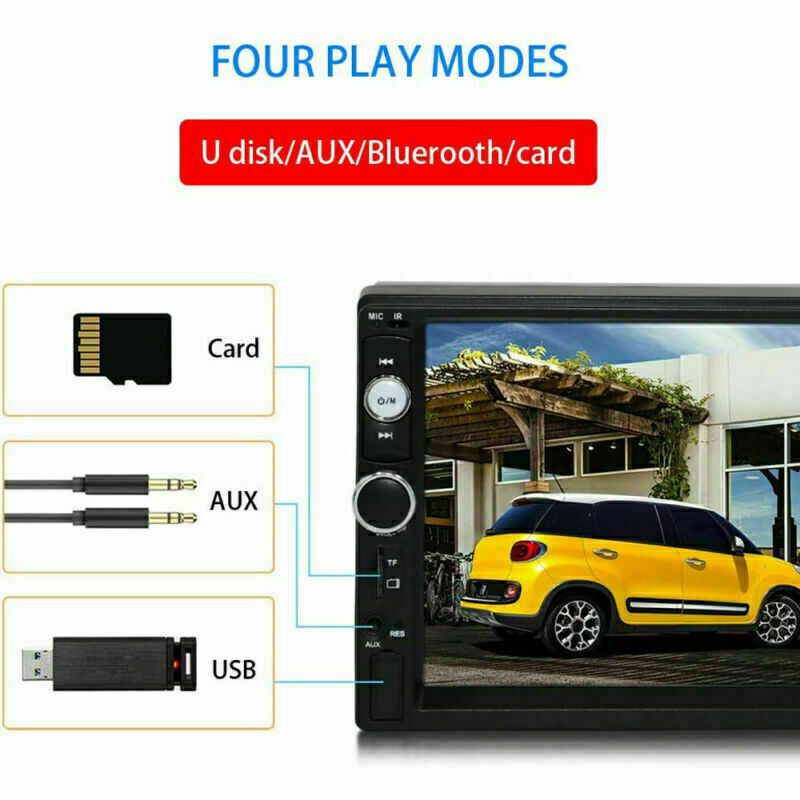 AUX Car MP5 Player Double 2DIN Bluetooth Touch Screen Stereo Radio USB Camera