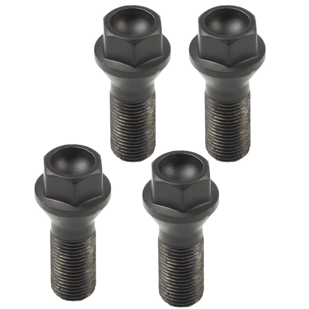 4x Black Wheel Lug Bolts Nuts M14 X1.25 Fits BMW F20 F30 F07 F25 E70 36136890324