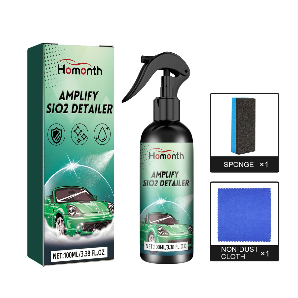 SiO2 ceramic detailer spray with applicator