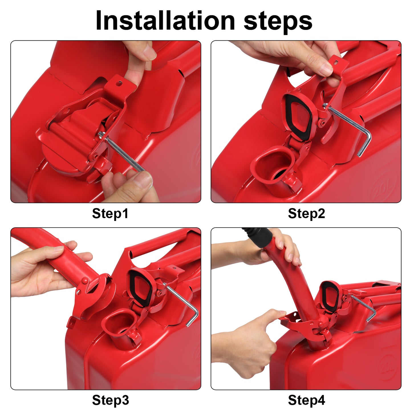Iron 20L 0.6mm Oil Drum American Red