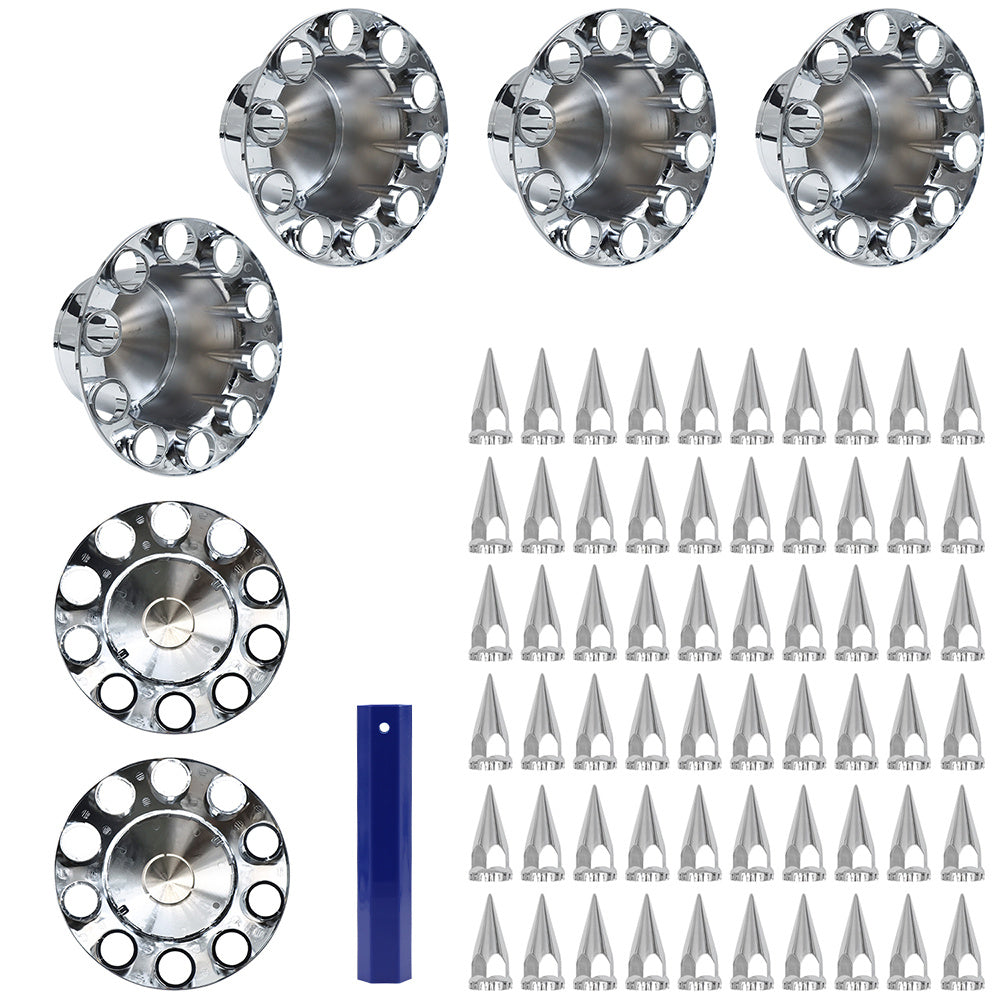 Truck Universal Wheel Hub Cover, 2 Front Wheels -height 130mm,4 Rear Wheels -height 230mm, Including Tools