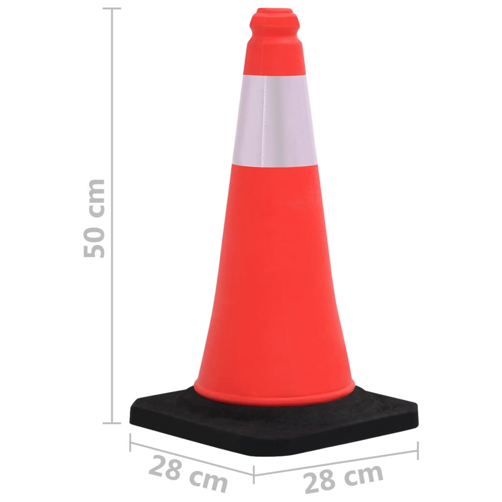 Reflective Traffic Cones with Heavy Base, 4 pcs.