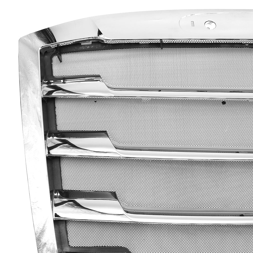 Chrome Front Grille Compatible With Freightliner Cascadia, With Bug Screen