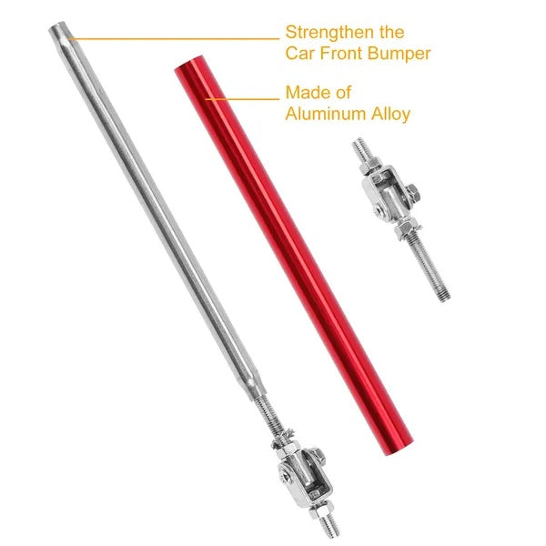 2Pcs Splitter Rod Front Bumper Lip Rod Strut Adjustable Lip