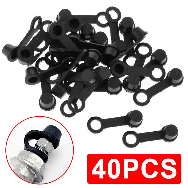 40pcs Motorcycle Car ATV Caravan Rubber Brake Bleed Nipple Grease Cap Dust Cover