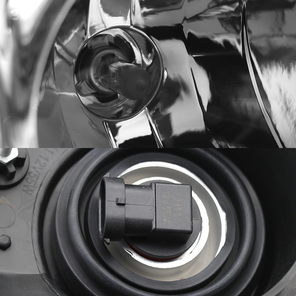 Chrome Headlights Compatible With 2008-2016 Freightliner Cascadia With Halogen Bulbs Pair