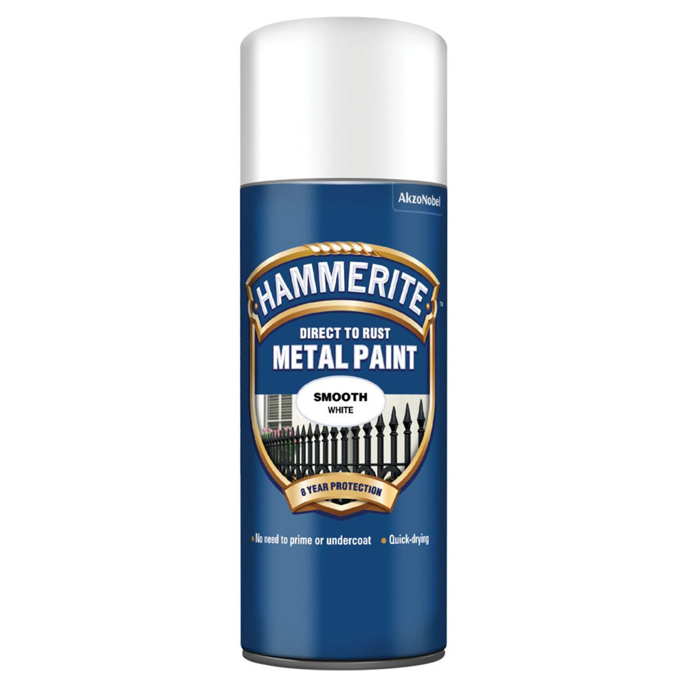Hammerite Direct to Rust Metal Paint Smooth White 400ml