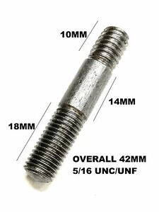 Stud 5/16" UNF/UNC x 1-5/8"