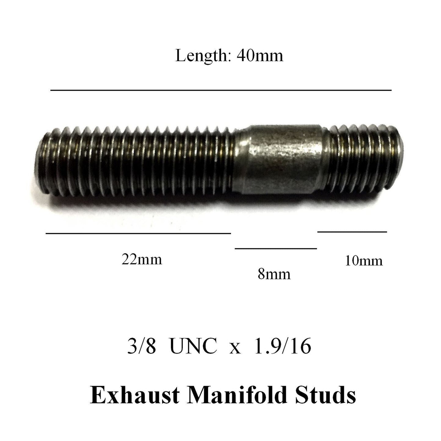 Stud 3/8 UNC x 1-9/16