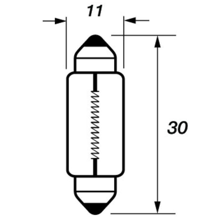 269 12V 10W Number Plate & Interior Festoon Bulbs