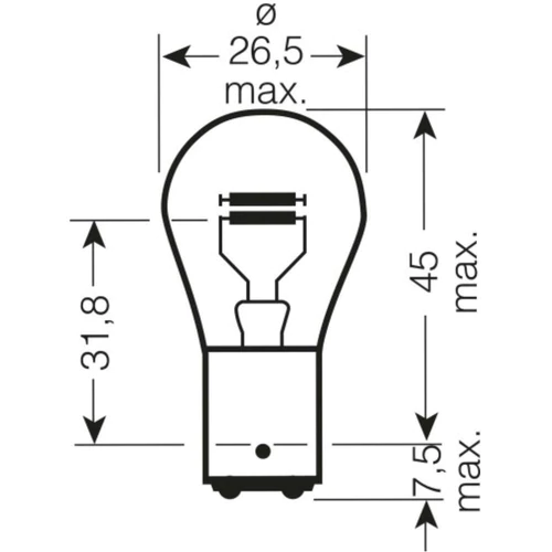 566 12V 21/4W Bayonet Bulbs