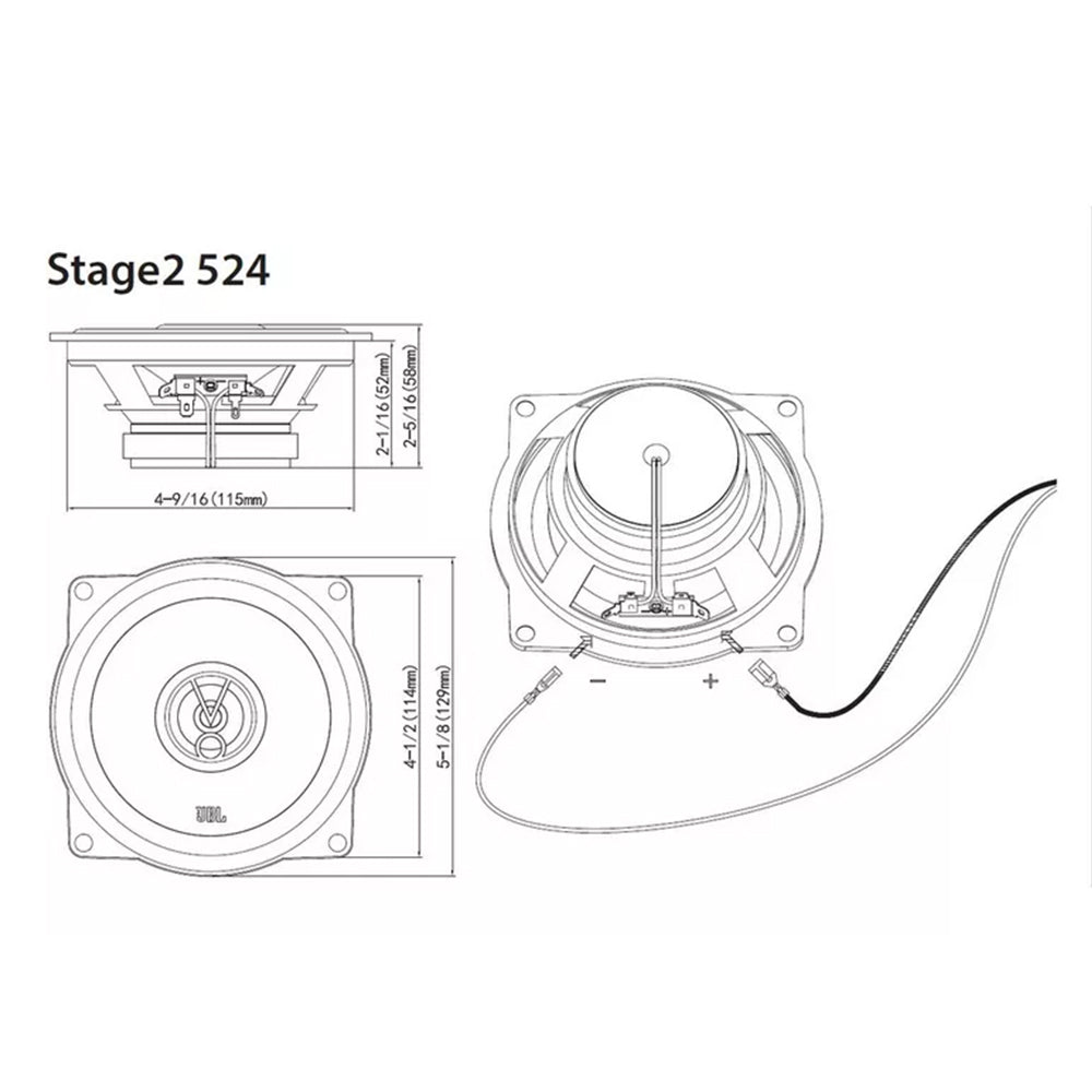 JBL 5.25" Coaxial Speakers 210 Watts