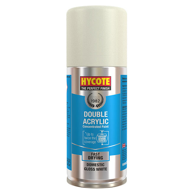 Hycote Domestic Gloss White Double Acrylic Paint 150ml