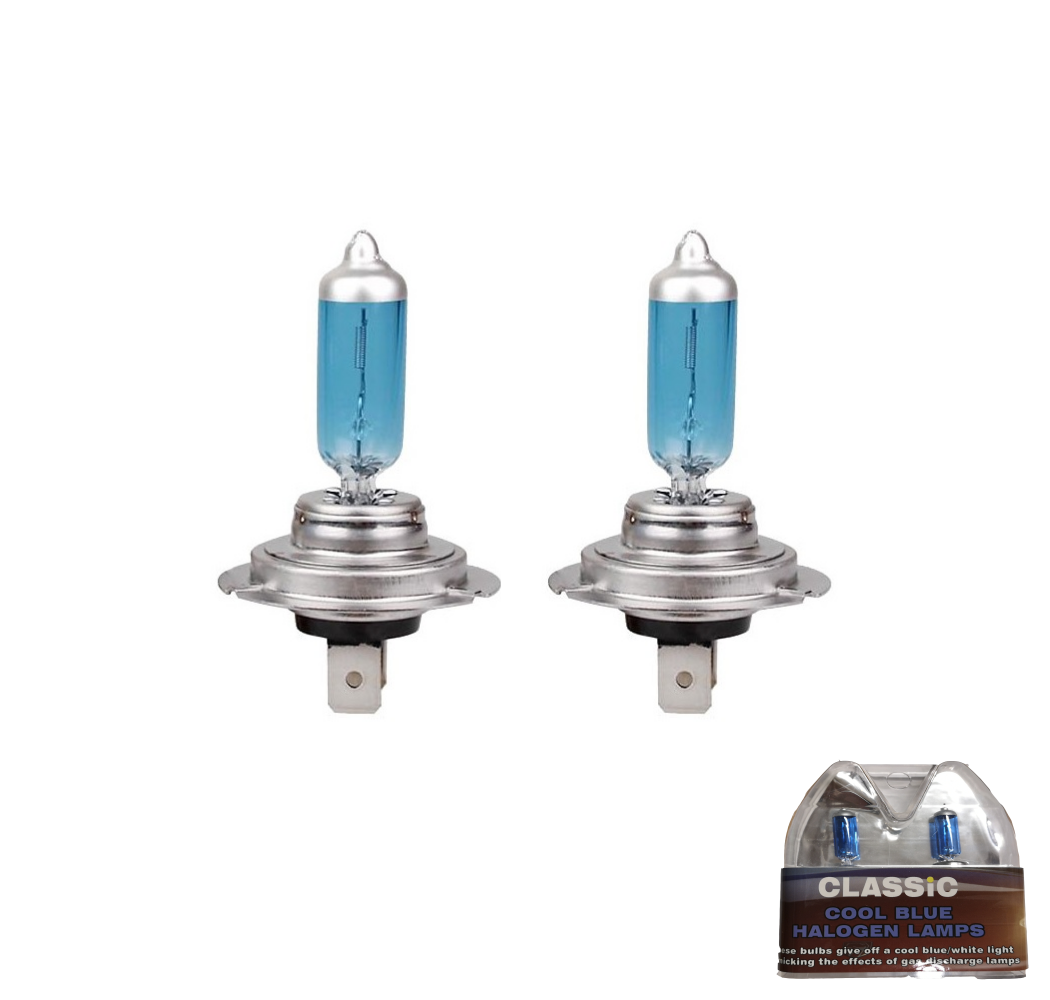 2x H7 Blue Xenon Headlight Bulb Set 477 499 Bulb (6000k)