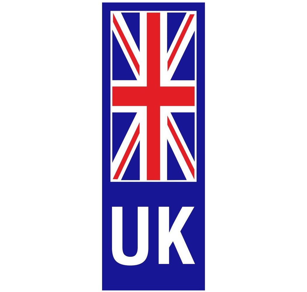 UK Licence Plate White Self Adhesive Sticker