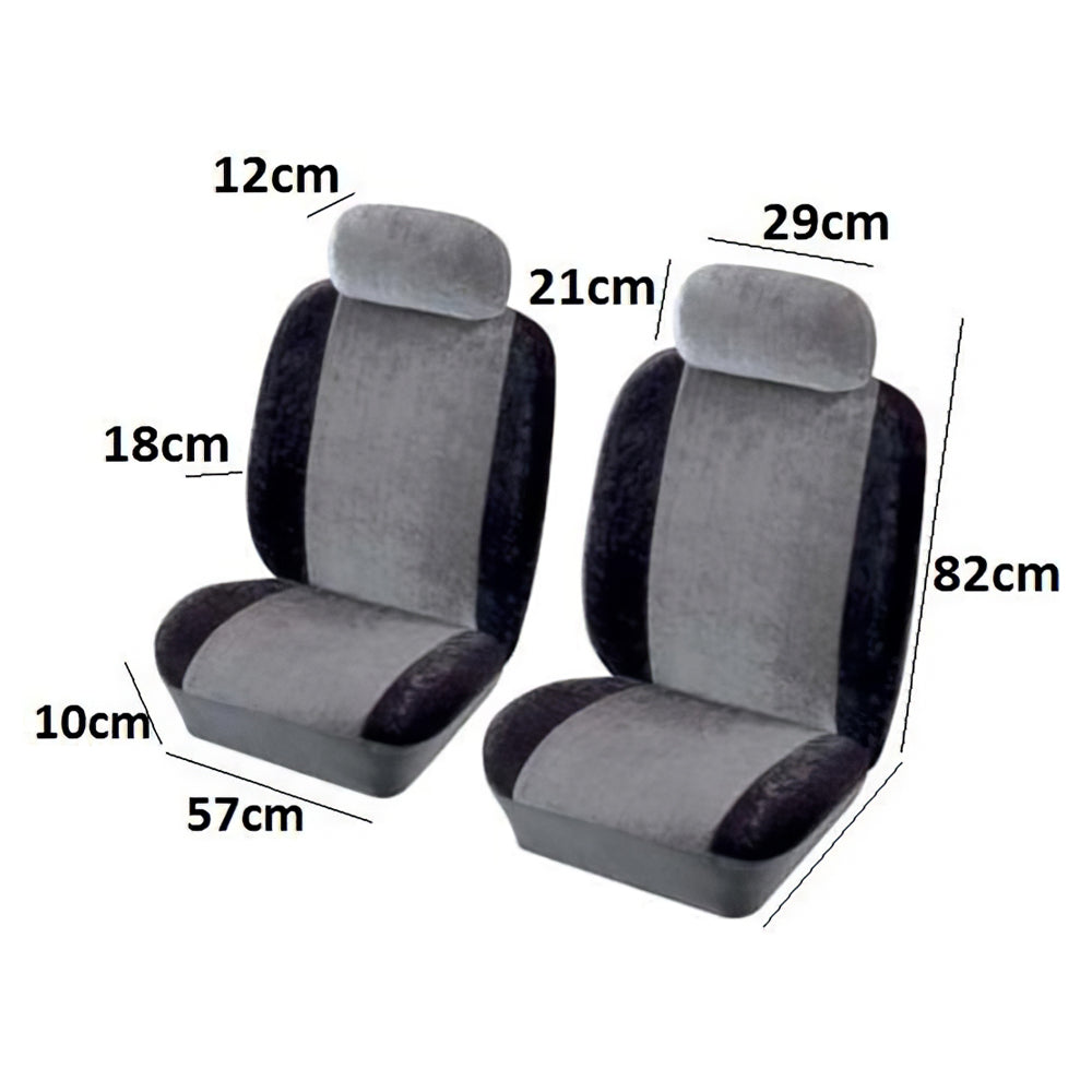 Heritage Black Front Pair Car Seat Covers