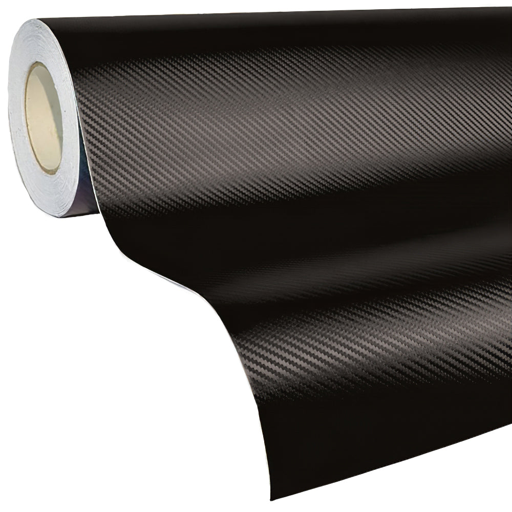 Black Carbon Fibre Film Wrap With Applicators