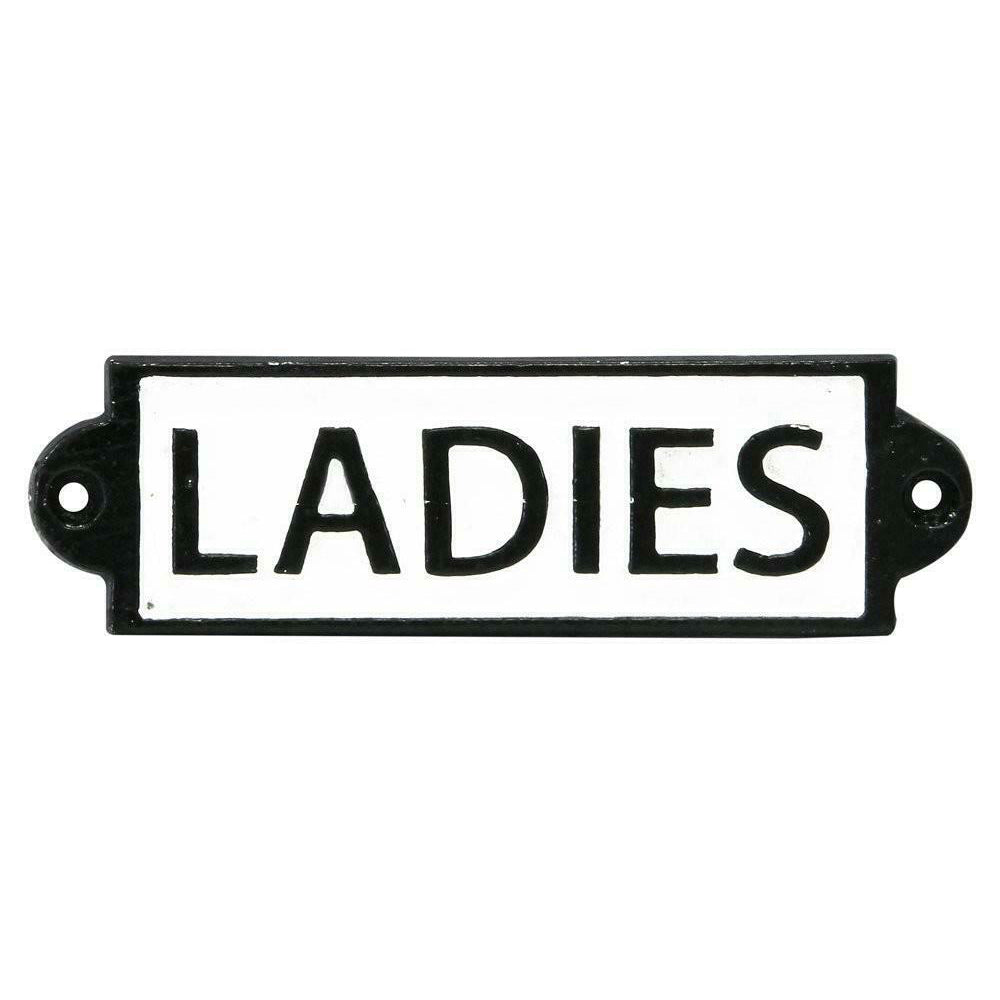 Ladies Cast Iron Sign