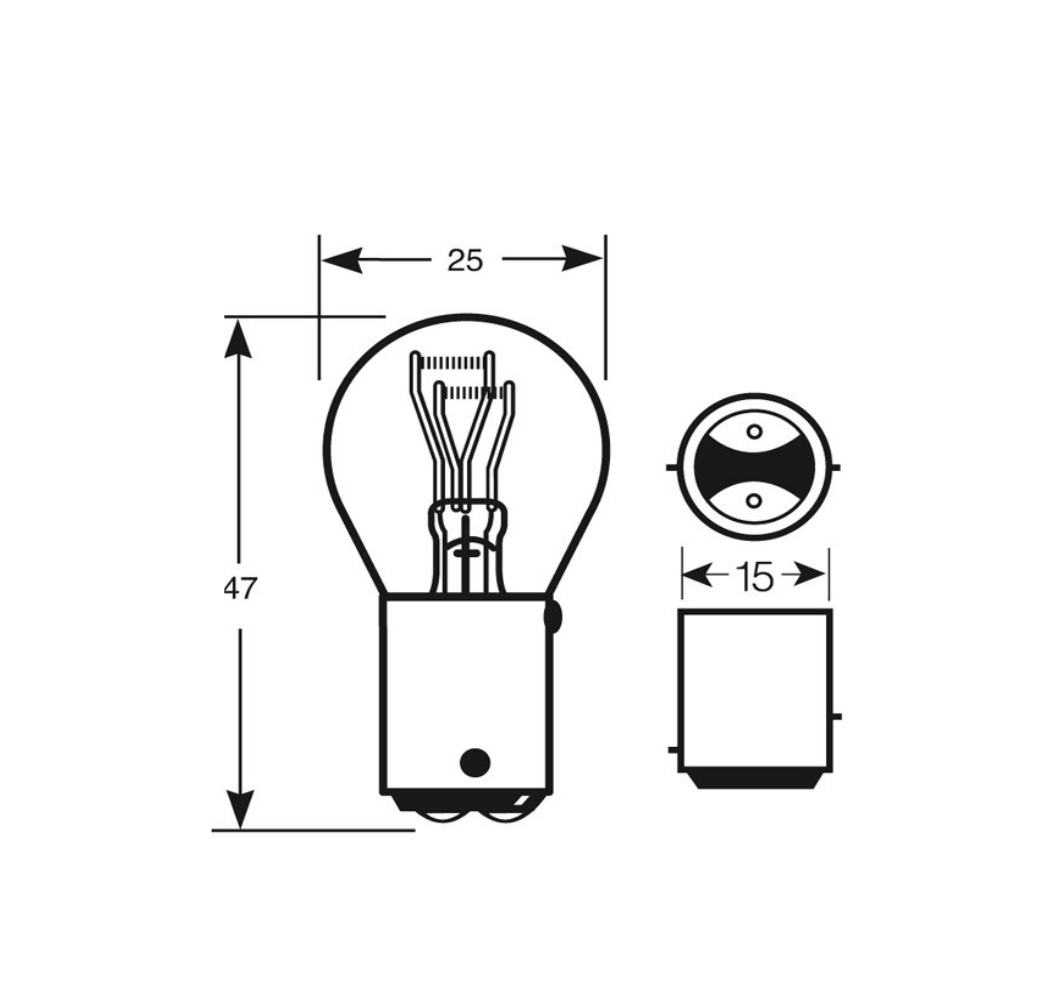 380 12V P21/5W Twin Filament Bulb