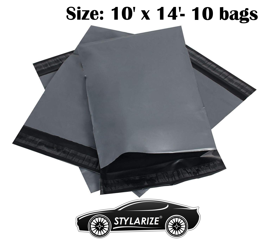 STYLARIZE 10" x 14" Grey Postal Bags x 10