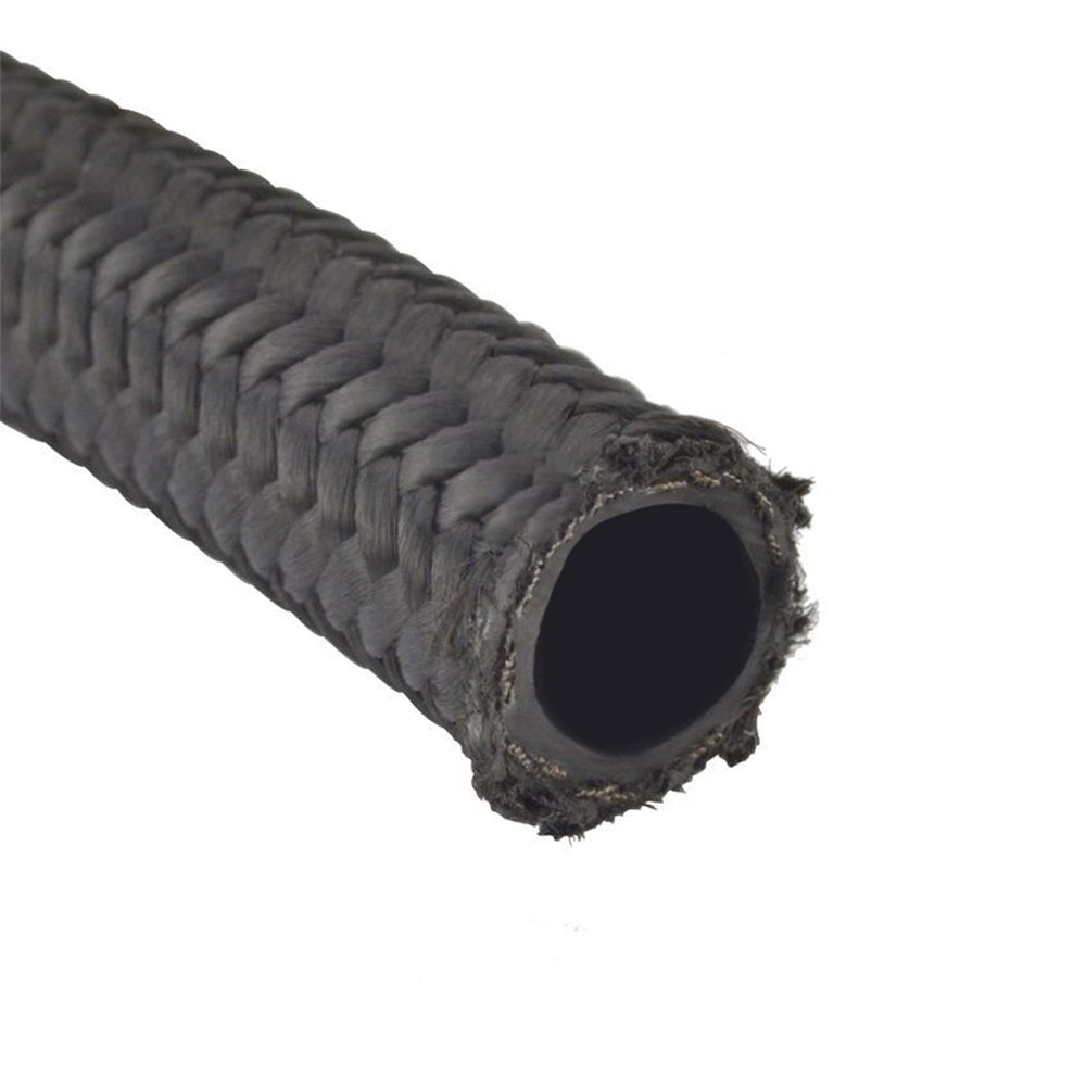 Cotton Braided Rubber Fuel Hose 5mm x 10mm - Per Metre