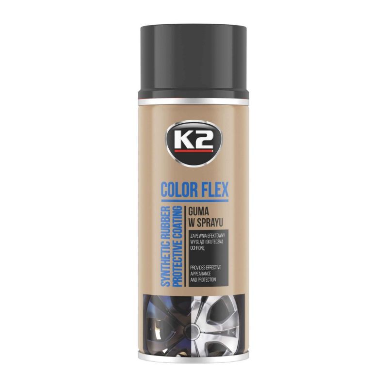 K2 Color Flex Black Gloss Rubber Spray 400ml