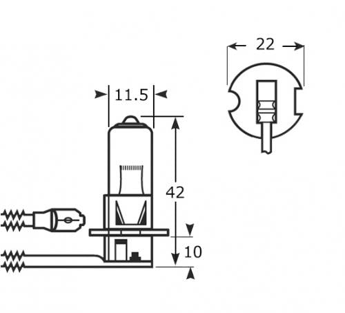 H3 P22s Halogen Car Bulb 453 12V 55W