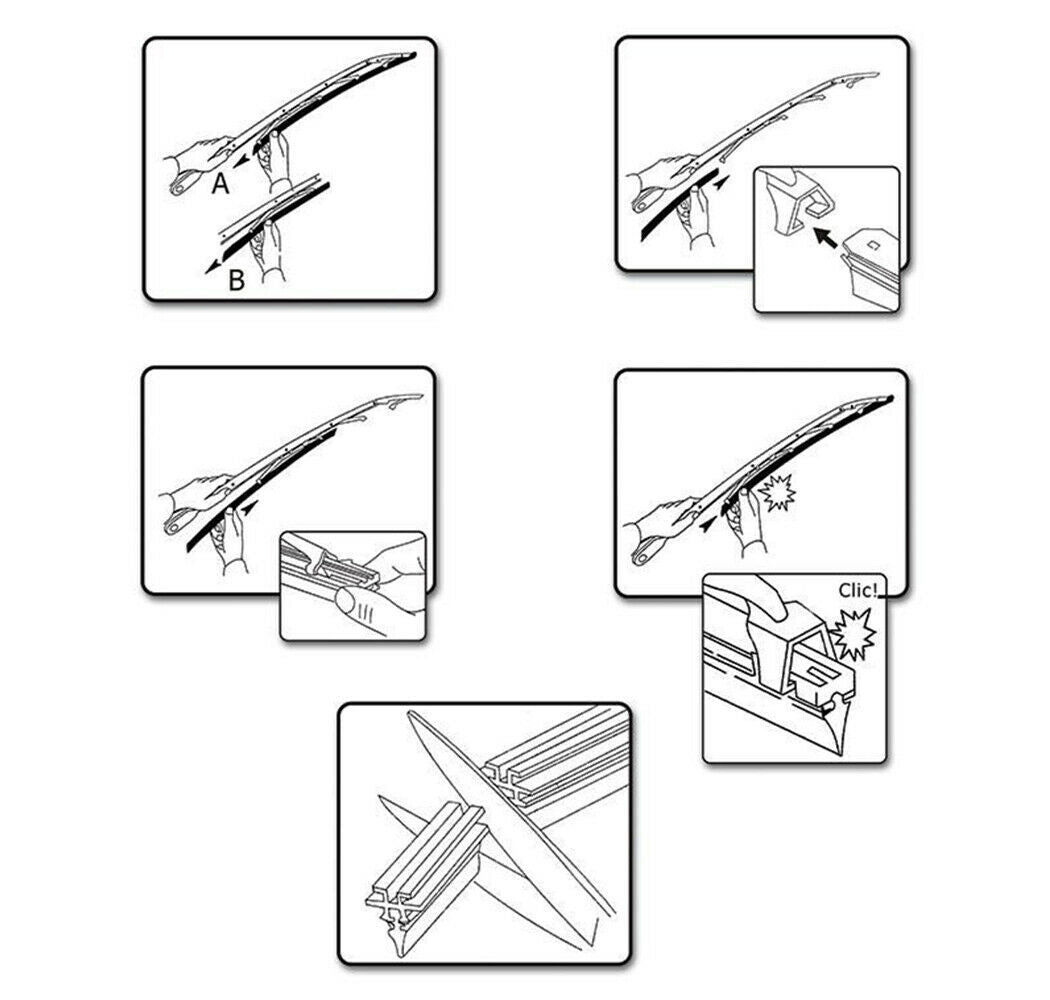 2x Wiper Refills 28" x 9mm