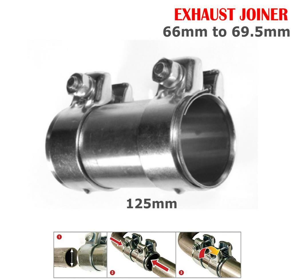 Exhaust Pipe Connector Sleeve Joiner 66mm to 69.5mm / 125mm