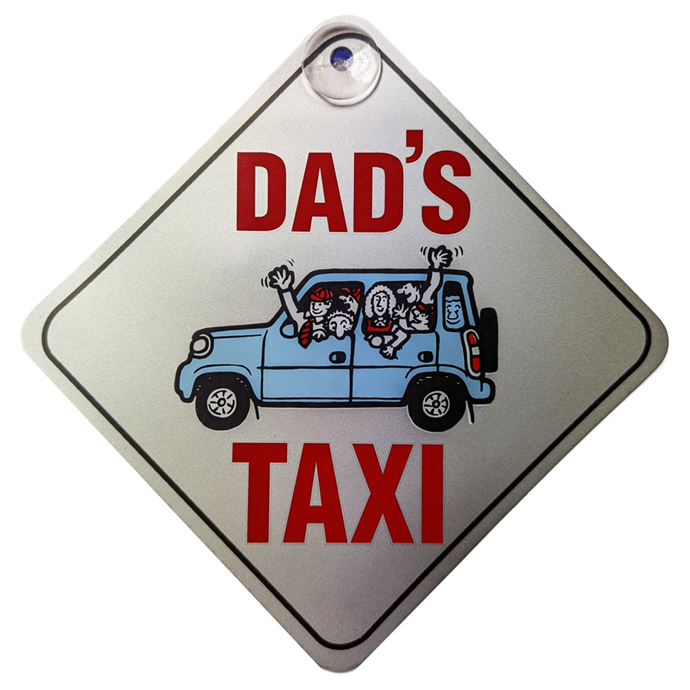 Dads Taxi Diamond Sign - Suction Cup