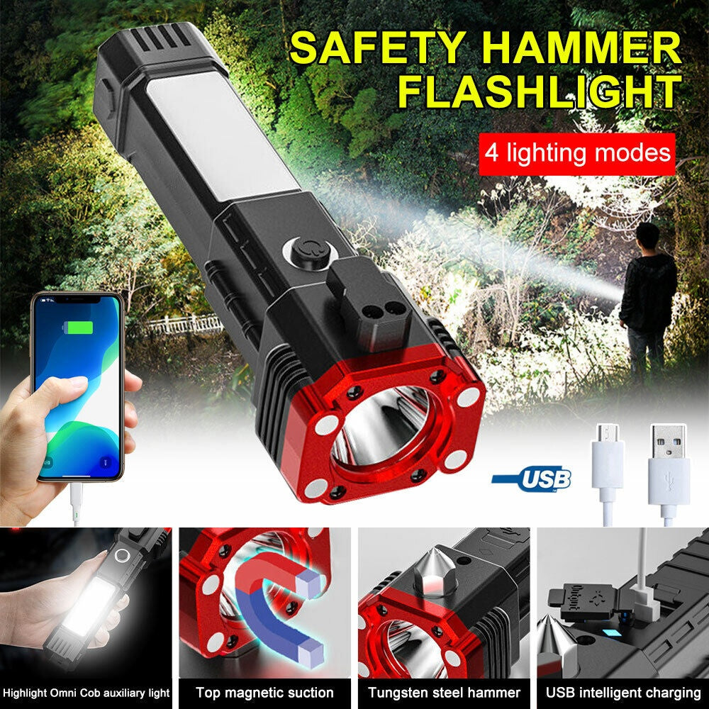 Rechargeable USB torch with emergency hammer from the Winter car kit