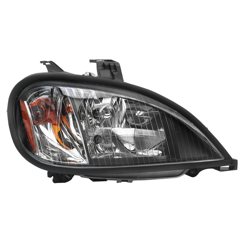 Black Halogen Headlights Assembly Compatible With Freightliner Columbia2004-2017 Passenger Side