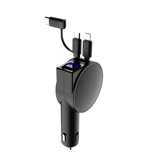 60W Dual Retractable Cable Car Charger - image 5
