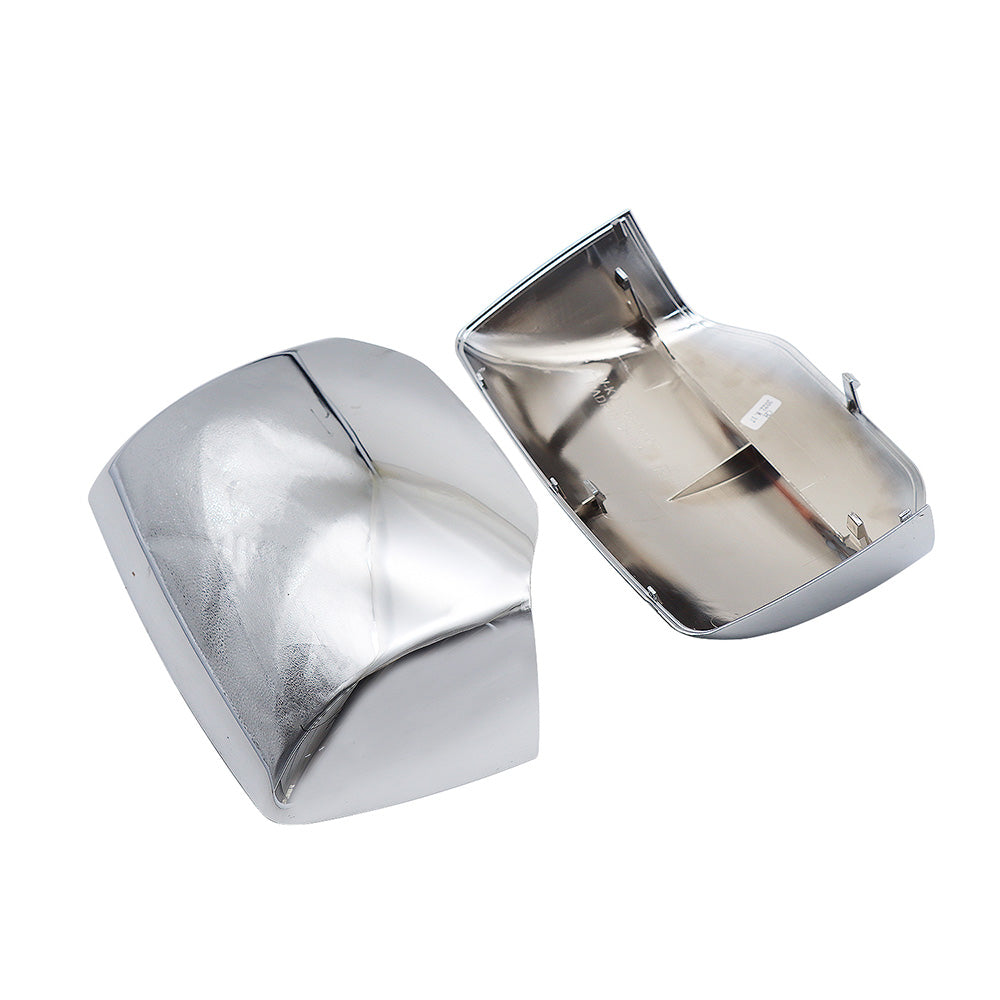 A Pair Of Chrome Hood Mirror Covers Fit For Kenworth & Peterbilt