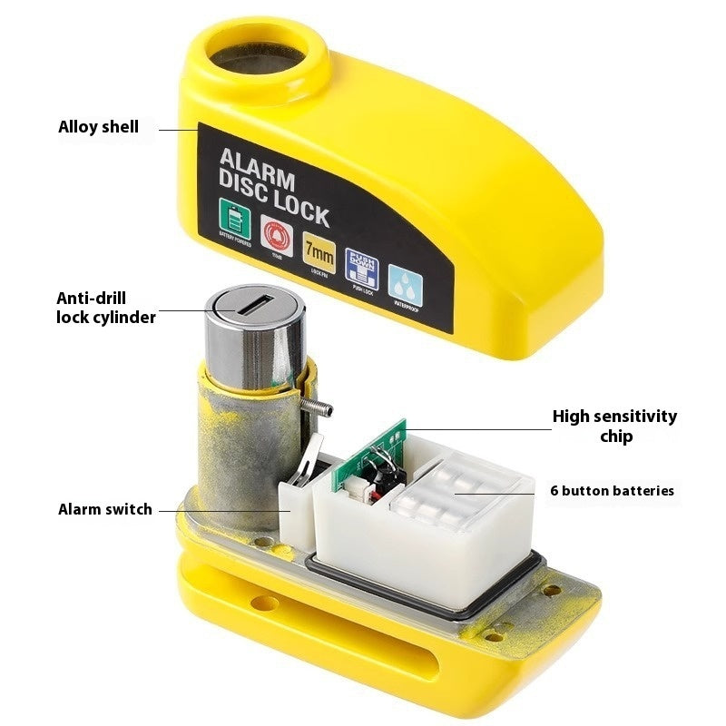 Motorbike disc lock with alarm and reminder cable - image 10