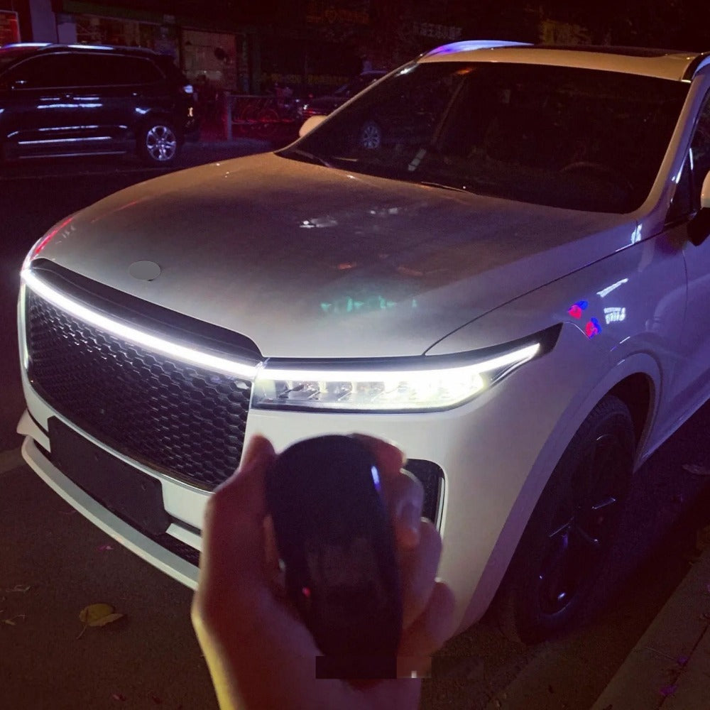Upgrade Your Vehicle With A Universal 12V, 10W Start-Scan Car LED Hood Light White 59In  Dynamic Daytime Running Light