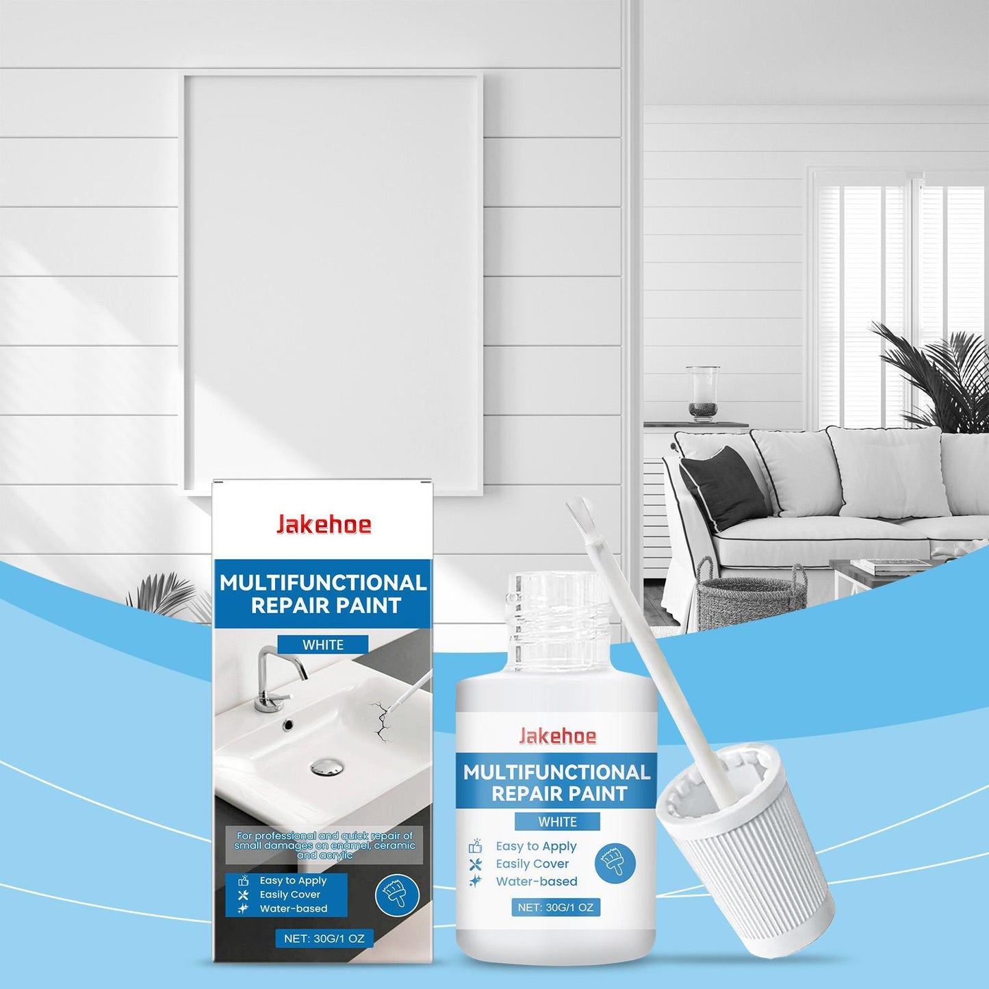 Jackho Multifunctional Waterproof Repair Paint Bathroom Renovation Covers Scratches And Flaws Wall Repair Paint