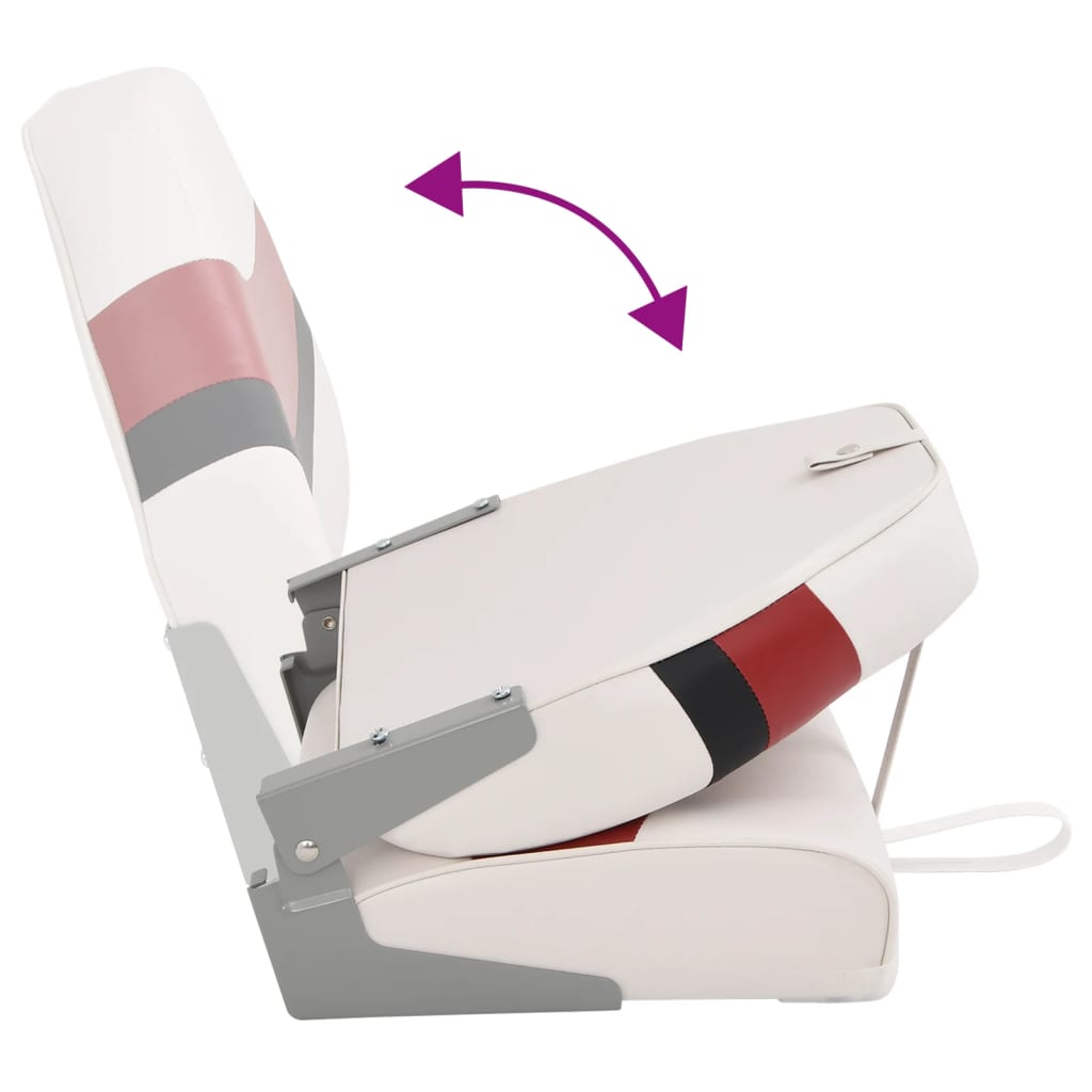 Boat Seat with High Backrest, Foldable, 44x