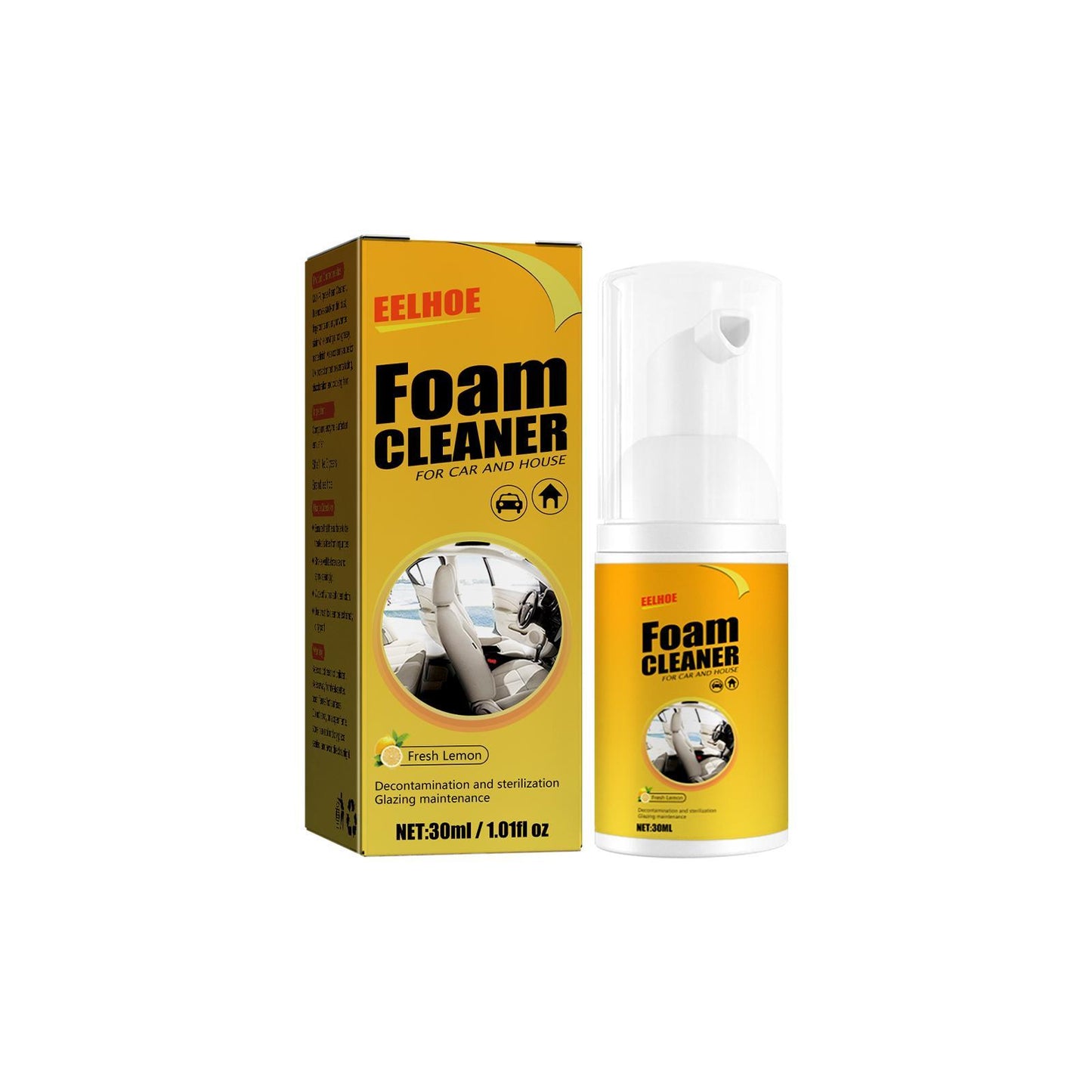 Yierhou Car Steering Wheel Foam Cleaner Leather Seat Cleaner Multi-purpose Interior Cleaner