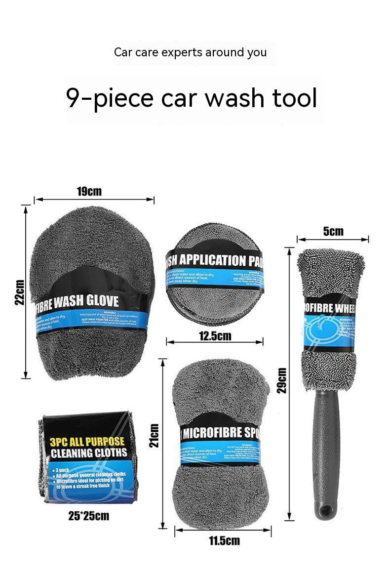 Microfibre car wash set, 9 pieces - image 4