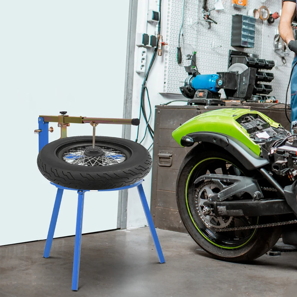 Motorcycle Tire Changing Stand Durable Steel Machine With Adjustable Bead Popper And Leverage Handle For 16'' - 24'' Multi Size, Tikt0k Sale Prohibited