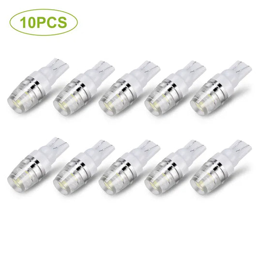 10PCS T10 LED Bulbs 194 LED Lights 12V 1W 5730 Xenon White Wedge Base LED Replacement Bulbs For License Plate Parking Position Interior Lights